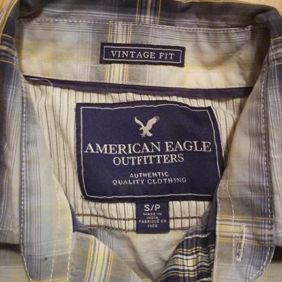 American Eagle plaid button down shirts size S - Picture 2 of 3